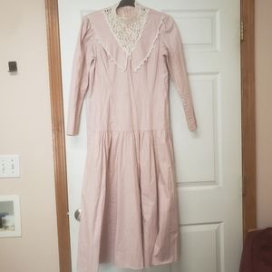 Vintage Gunne Sax pink and ivory Sz 11